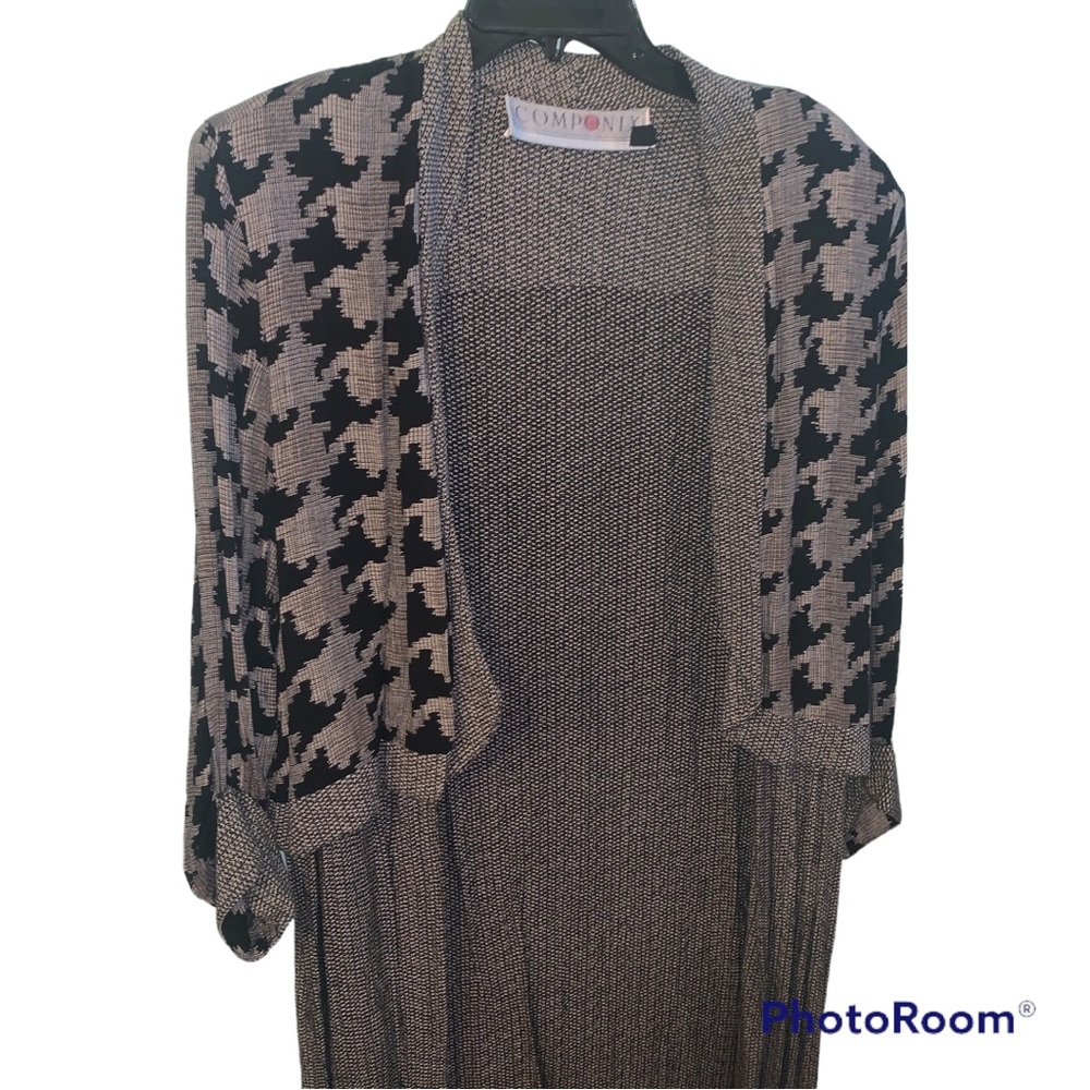 Vintage Cardigan 3/4 arm sleeve with shoulder pads Componix size M